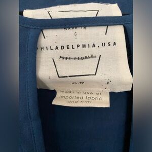 Navy long sleeve mini dress free people